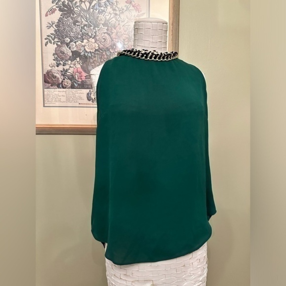 Anthropologie Greylin Hunter green top tunic